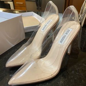 Brand new Steve Madden Clear Vegas Heels